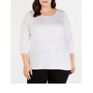 INC rhinestone plus tunic for Macys